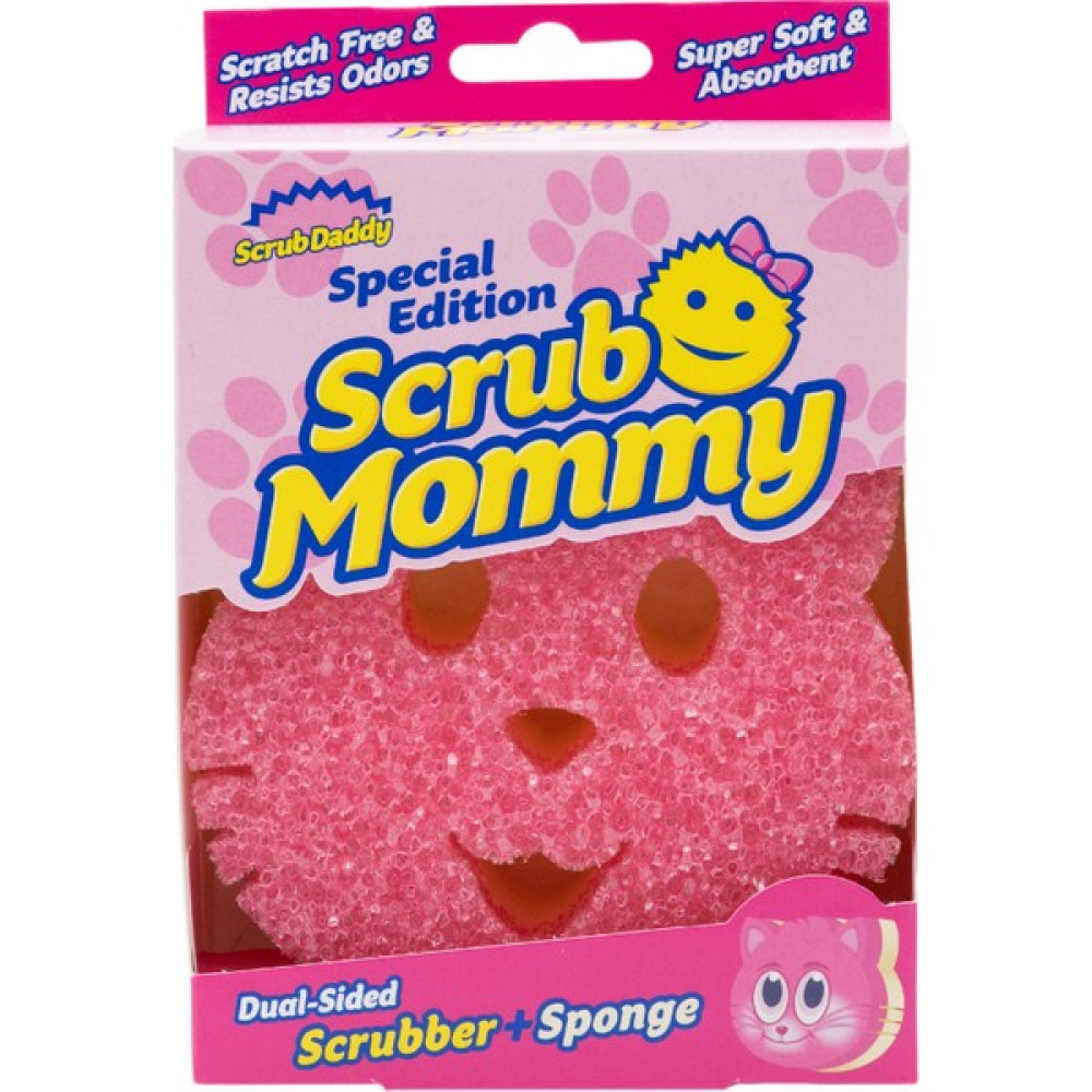 Scrub Daddy - Scrub Mommy Kedi Şekilli Bulaşık Süngeri - Pembe Bulaşık Yıkama Fiyatı