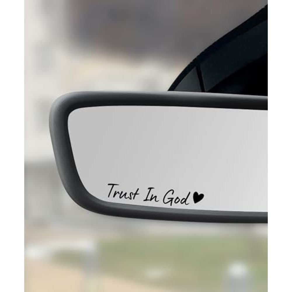 SCUARI 4PCS Car Stickers,Cars Decals,Car Accessories Trust in God Rearview Mirror Sticker,Auto Stickers and Decals,Auto Decals for Women,Trust in God Mirror Decals,Suitable for Motorcycle (Black)