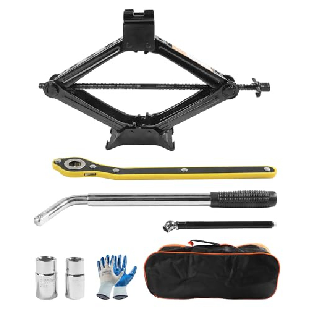 SCUARI Car Jack,Car Jack and Stand Kit,2 Ton Scissor Jack,Car Accessories Car Emergency Kit with Lug Wrench,Jack for Car,Car Jack Lift,Scissor Jack for Car,Portable Tire Changing Kit for Car SUV Jack Fiyatı