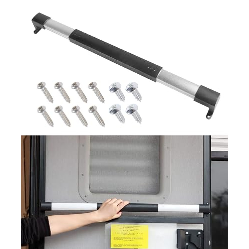 SCUARI RV Screen Door Handle,RV Door Handle,Car Accessories RV Screen Door Handle Grab Bar,Adjustable from 21-5/8 to 28-5/8 Inch RV Camper Screen Door Handle,Fit for Travel Trailer Camper Motorhome