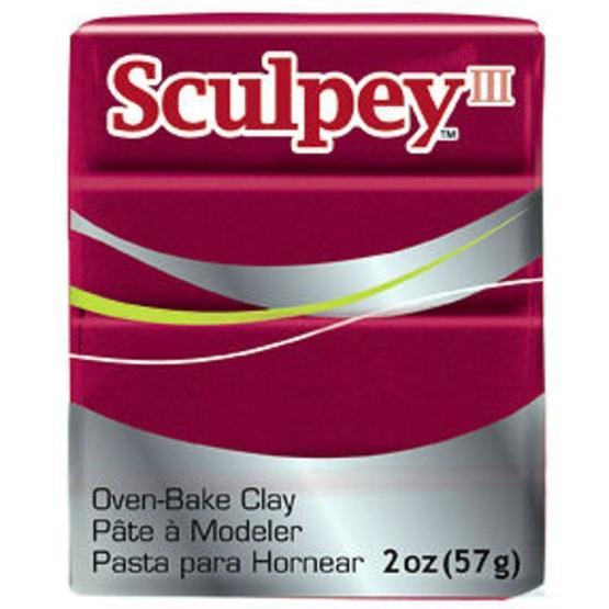 Sculpey III 1140 Deep Red Pearl Polimer Kil