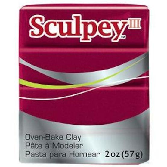 Sculpey III 1140 Deep Red Pearl Polimer Kil