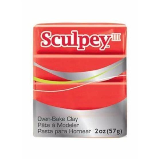 Sculpey III 583 Red Hot Red Polimer Kil
