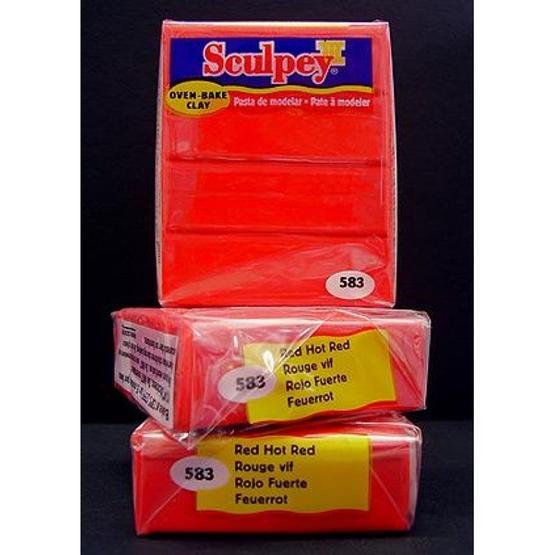 Sculpey III 583 Red Hot Red Polimer Kil