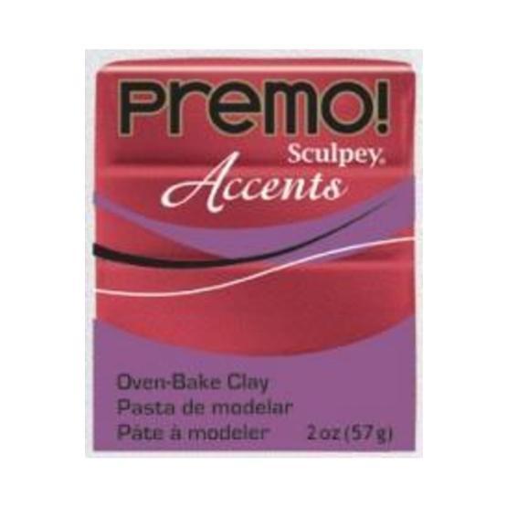 Sculpey Premo Accents 5051 Red Glitter Efektli Polimer Kil