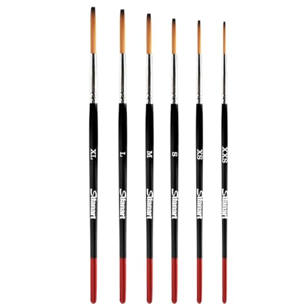 Sdanart Lettering Quill Brushes, 6 pcs Lettering Brushes for Sign Painting, Professional Pinstriping Brush Sign Painting Brushes Pinstripe Brush Striping Brush ， Paint Brush Size XL, L, M, S, XS, XXS