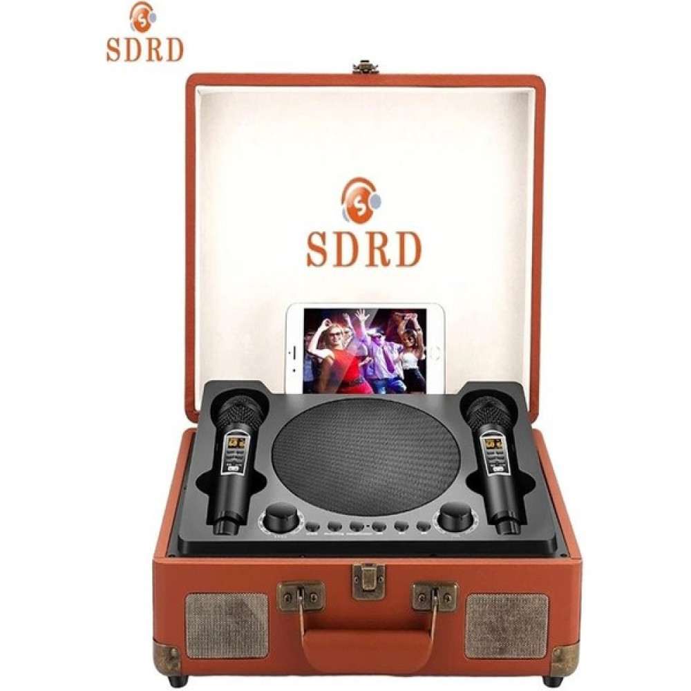 Sdrd Lımıted Özel Yapım Çantalı Parti Hoparlörü Sinema&Karaoke 2 Mikrofon Wireless Karaoke Bluetooth Sterio - Kahverengi Oto Boyaları Fiyatı