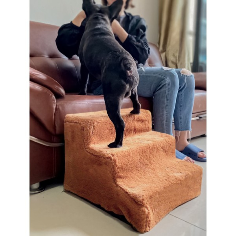 Sdy Pet Kedi & Köpek Merdiveni Fermuarlı 3 Basamak Sünger Merdiven - Bej Evcil Hayvan Ürünleri Fiyatı