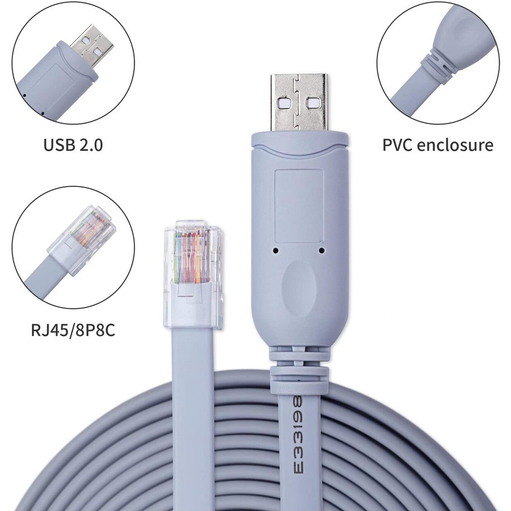 SE-7015 Konsol Kablosu, Cisco Konsol Kablosu, CH340 Çipli USB Konsol Kablosu Uyumlu 1,8 Metre Network Aksesuarları Fiyatı