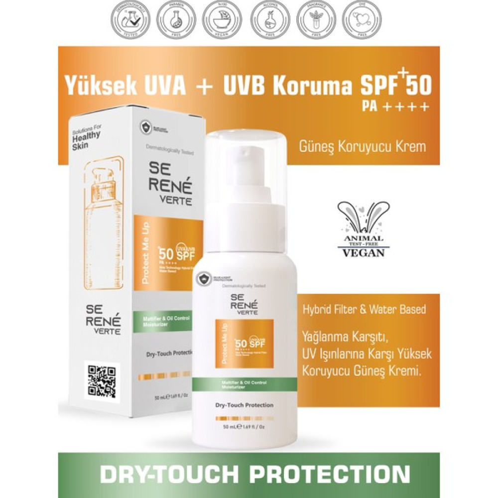 Se Rene Verte Leke Karşıtı ve Yağlanma Karşıtı Renkli Güneş Koruyucu Krem Hybrid Filter Spf 50 Güneş Kremleri ve Losyonları Fiyatı