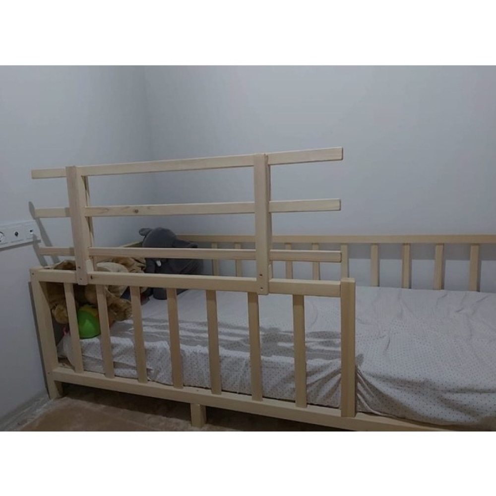 Se7enSky Doğal Ahşap Bebek Çocuk Yatak Koruma Bariyeri Korkuluk Beşik Korkuluğu 120X45 - 120 x 45 cm Bebek Yatak Bariyeri Fiyatı