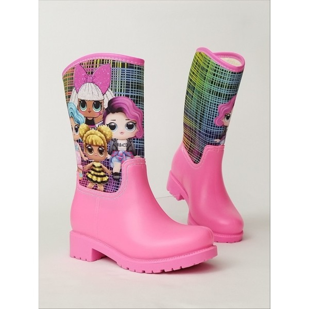Sea & Blue Shoes Lol Bebek Baskılı Pembe Su Geçirmeyen Kız Çocuk Yağmur Çizmesi Kız Çocuk Bot Fiyatı