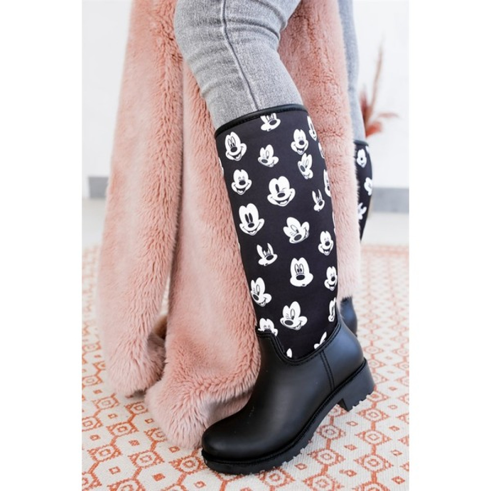 Sea & Blue Shoes Mickey Mouse Puantiye Baskılı Kadın Yağmur Çizmesi Kadın Çizmeleri Fiyatı