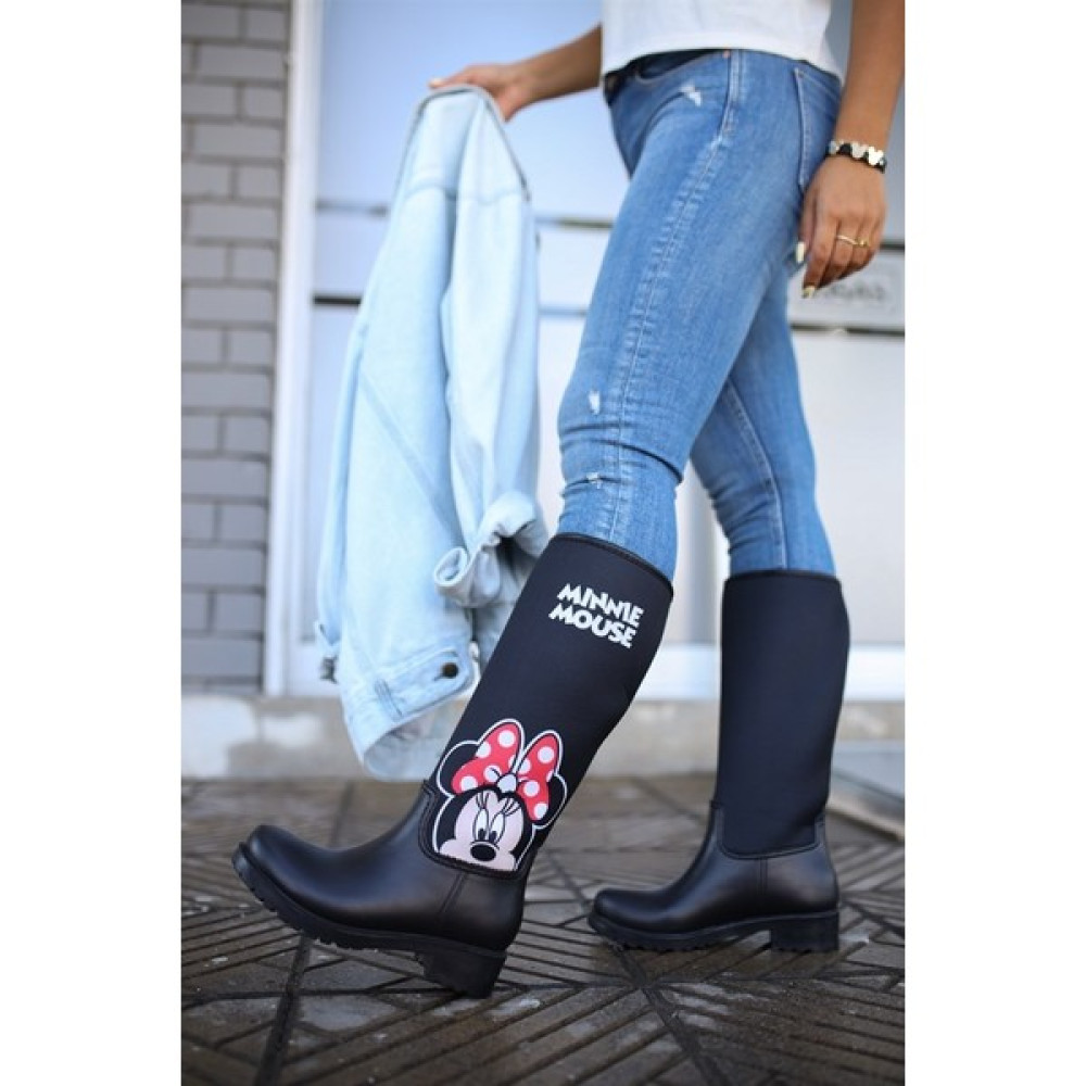 Sea & Blue Shoes Minnie Mouse Baskılı Kadın Yağmur Çizmesi Kadın Çizmeleri Fiyatı