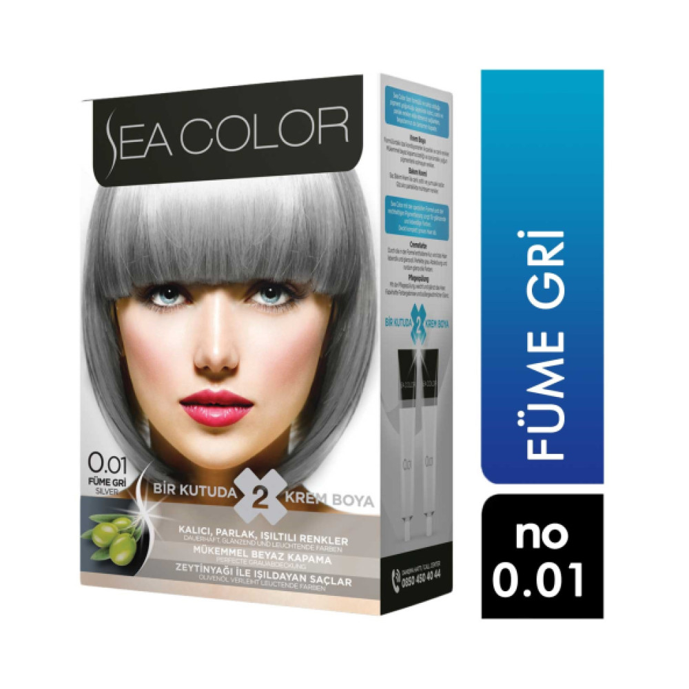 Sea Color  2 Lı Tup Krem Sac Boyası 0/01 Fume Grı Saç Bakımı Fiyatı