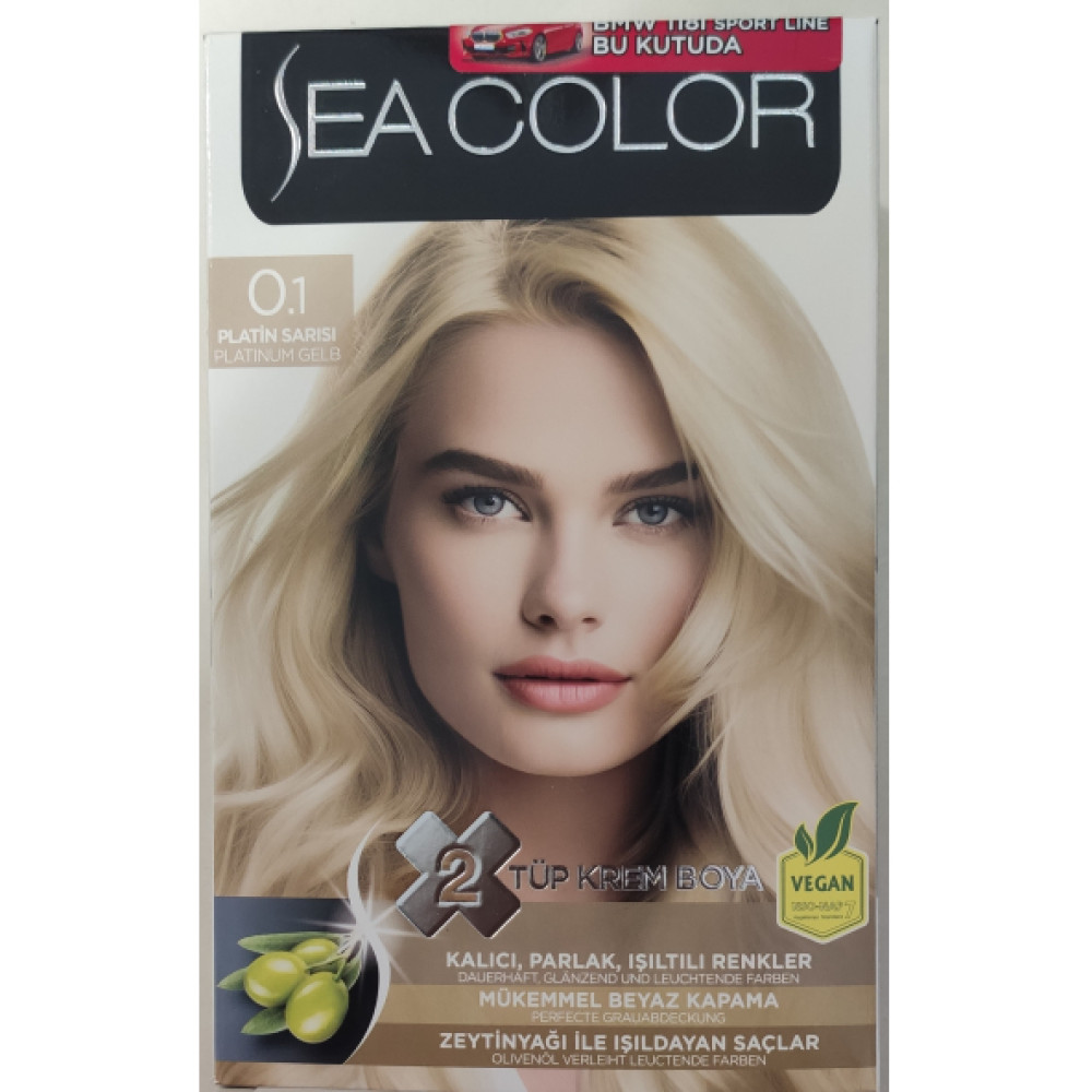 Sea Color 2 Lı Tup Krem Sac Boyası 0/1 Platın Sarısı Kişisel Bakım Gereçleri Fiyatı
