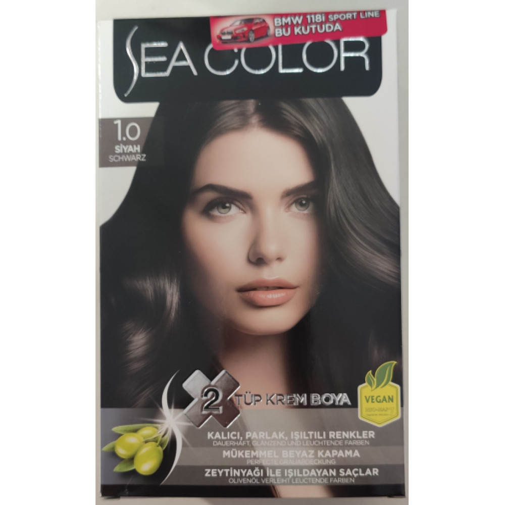Sea Color 2 Lı Tup Krem Sac Boyası 1/0 Sıyah Kişisel Bakım Gereçleri Fiyatı