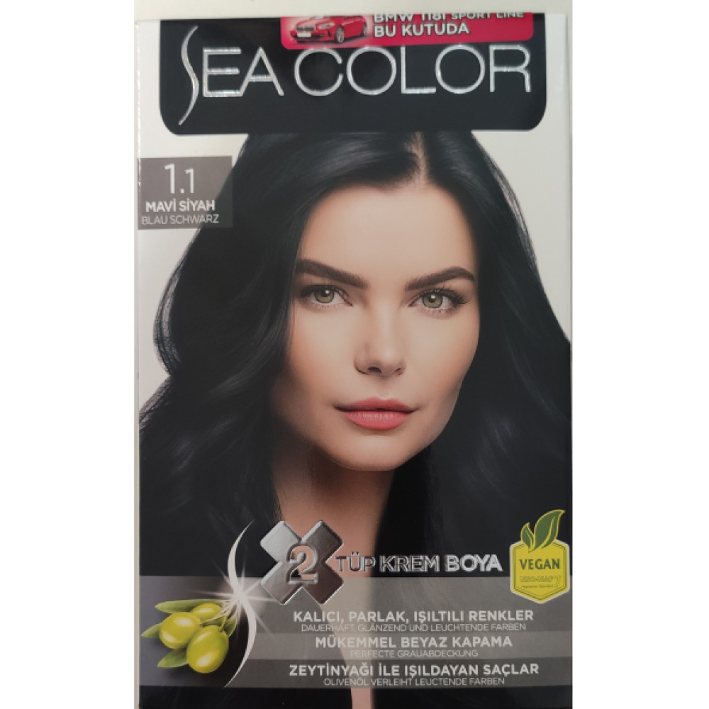 Sea Color 2 Lı Tup Krem Sac Boyası 1/1 Mavı Sıyah Kişisel Bakım Gereçleri Fiyatı