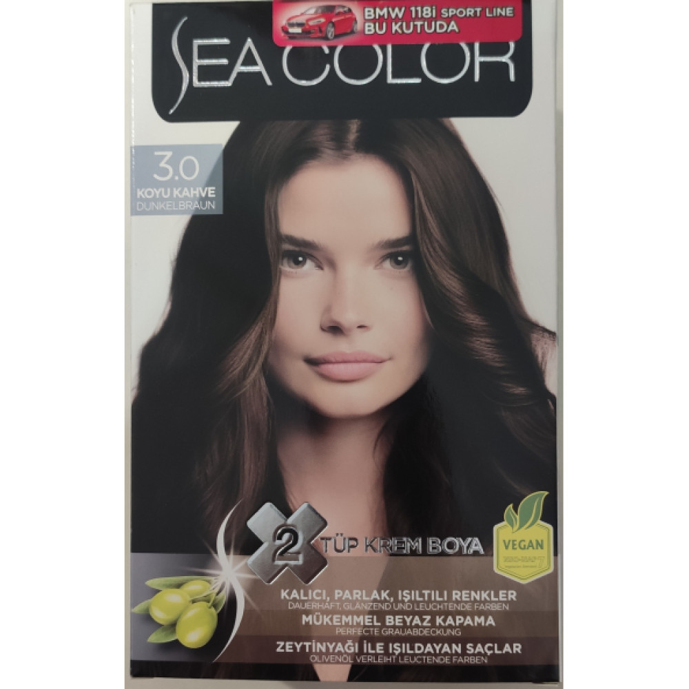Sea Color  2 Lı Tup Krem Sac Boyası 3/0  Koyu Kahve Kişisel Bakım Gereçleri Fiyatı