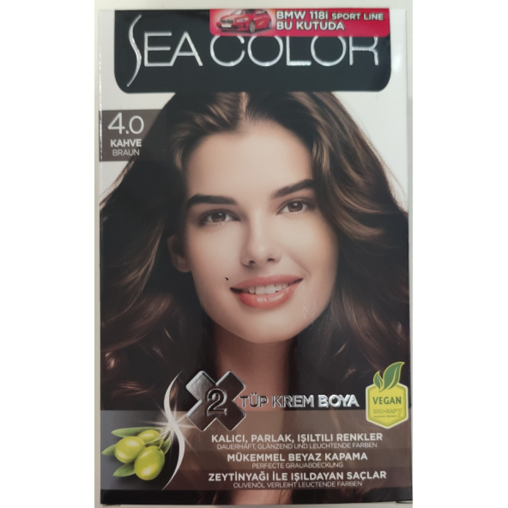 Sea Color 2 Lı Tup Krem Sac Boyası 4/0 Kahve Kişisel Bakım Gereçleri Fiyatı