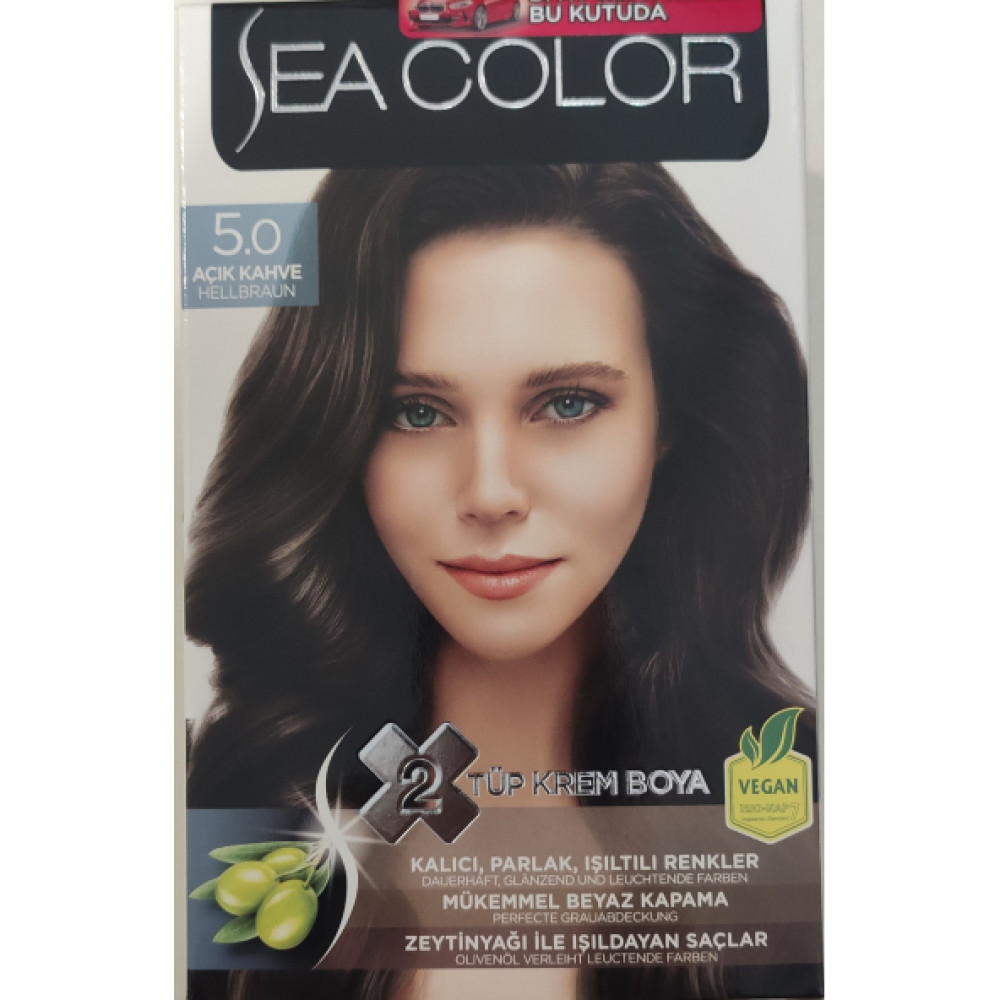 Sea Color 2 Lı Tup Krem Sac Boyası 5/0 Acık Kahve Kişisel Bakım Gereçleri Fiyatı