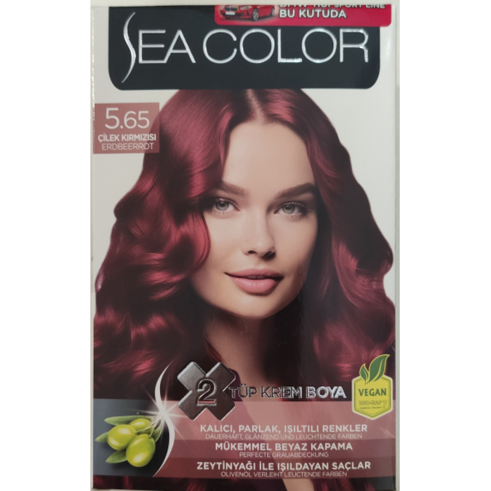 Sea Color  2 Lı Tup Krem Sac Boyası 5/65  Cılek Kırmızısı Kişisel Bakım Gereçleri Fiyatı