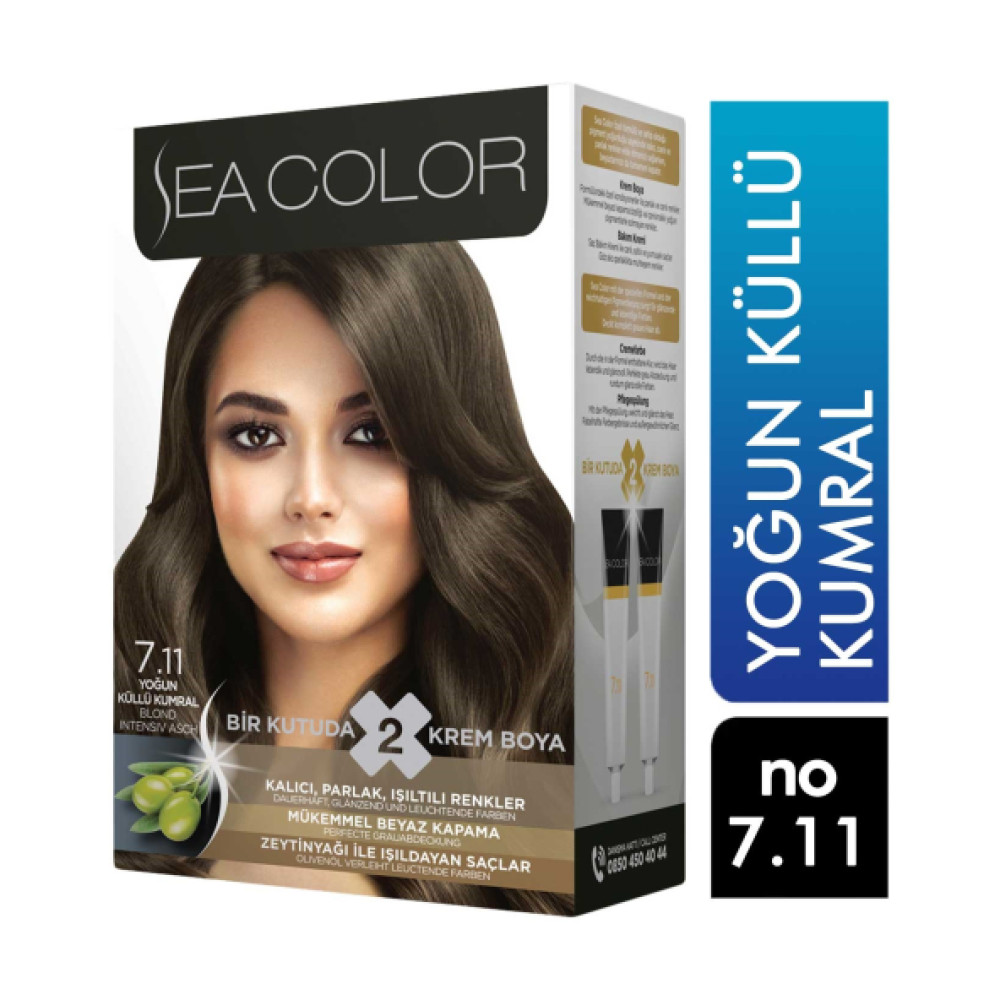Sea Color  2 Lı Tup Krem Sac Boyası 7/11 Yogun Kullu Kumral Saç Bakımı Fiyatı