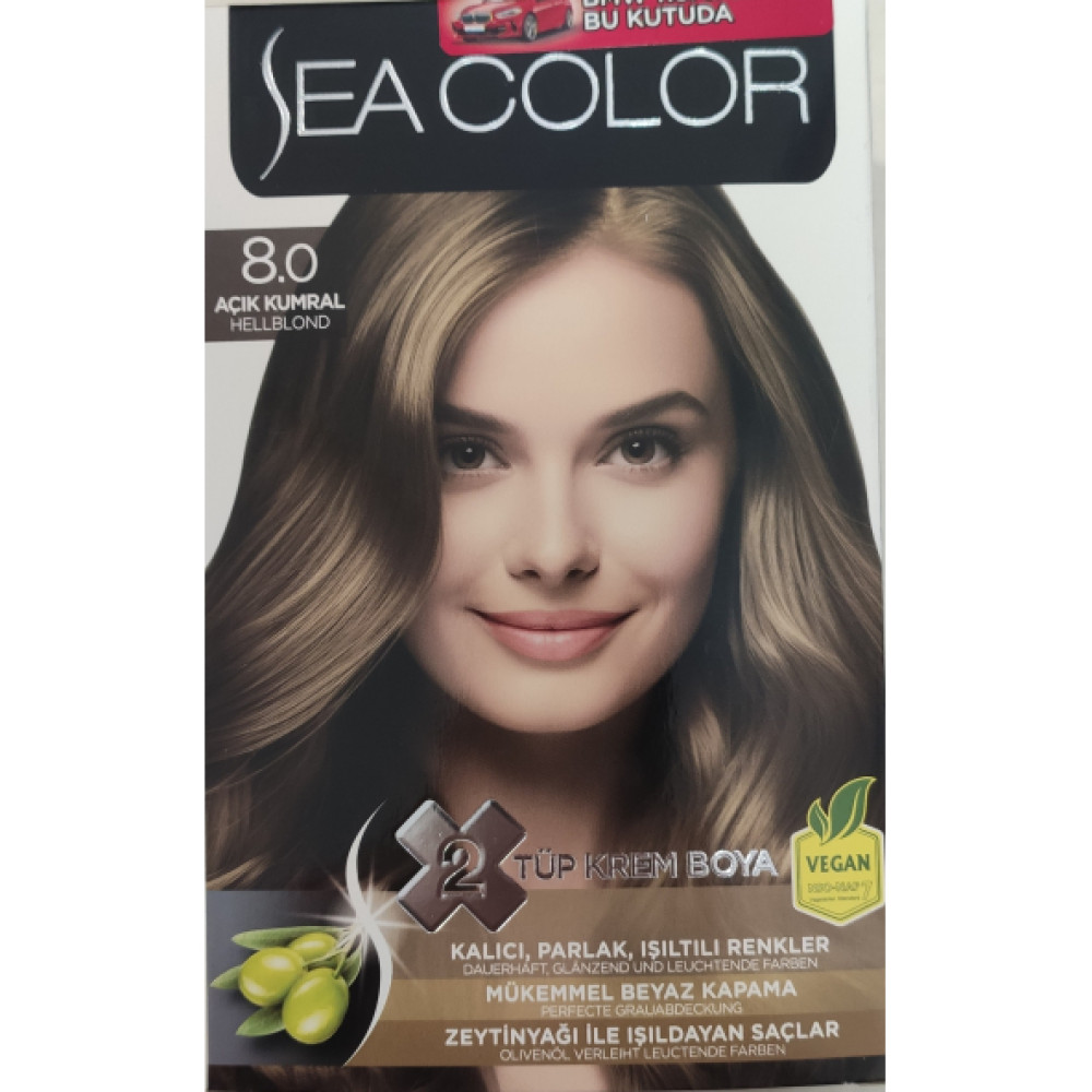 Sea Color 2 Lı Tup Krem Sac Boyası 8/0 Acık Kumral Kişisel Bakım Gereçleri Fiyatı