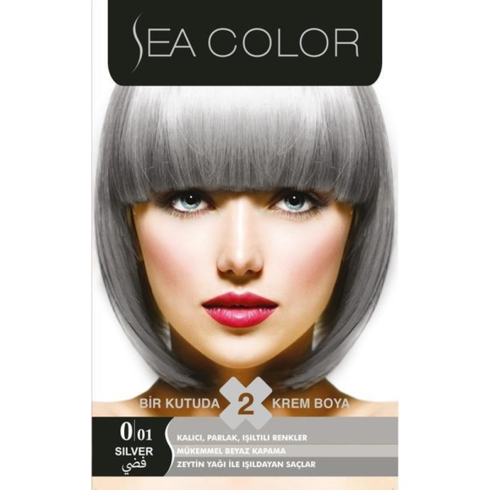 Sea Color 2'Li Krem Saç Boyası 0/01 Füme Gri Saç Boyası Fiyatı