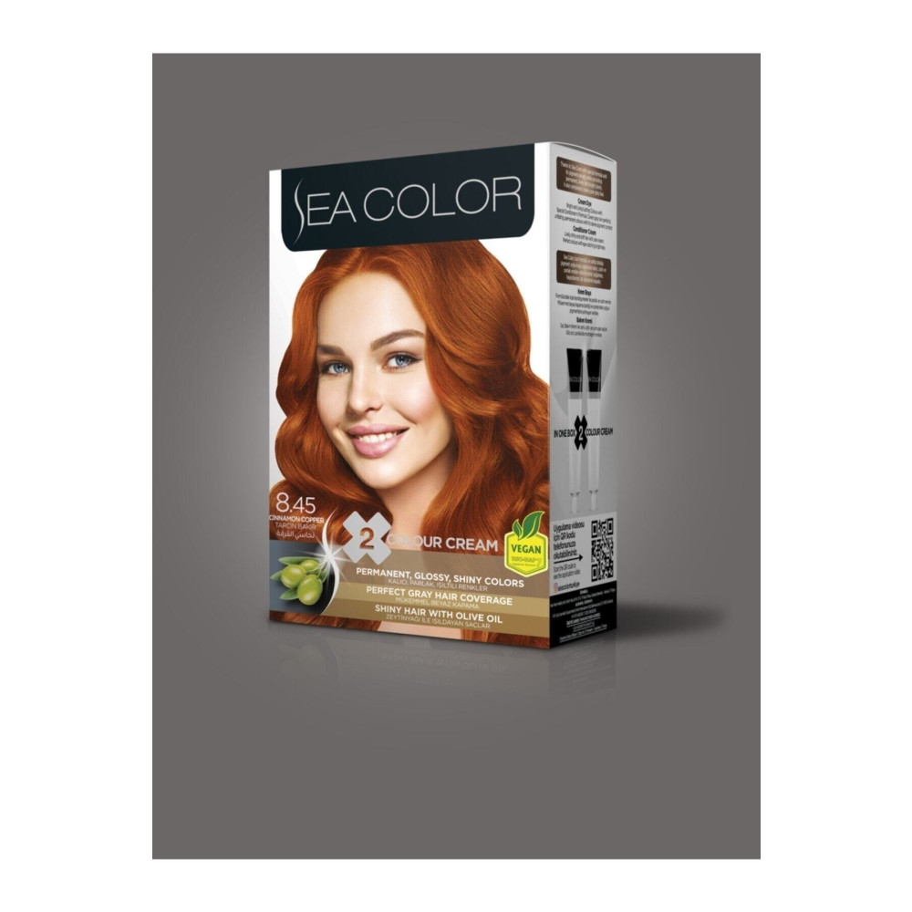 Sea Color 8/45 Tarçın Bakır Krem Saç Boyası 2li Saç Boyası Fiyatı