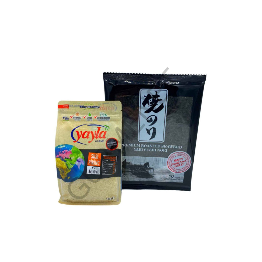 SEA FOOD Seafood Sushi Yosunu Yaki Sushi Nori Gold Premium 10 Yaprak + Sushi Pirinci 500 Gr. Organik Ürünler Fiyatı