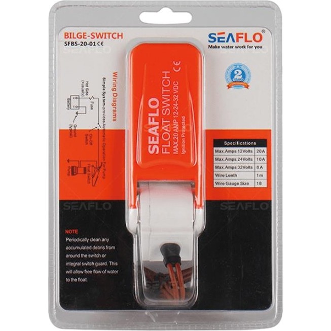 Seaflo Sfbs-20-01 Sintine Pompası Şamandıra Şalteri, Ds Pompa Şamandırası 12-24 Volt 20 Amper Diğer Fiyatı