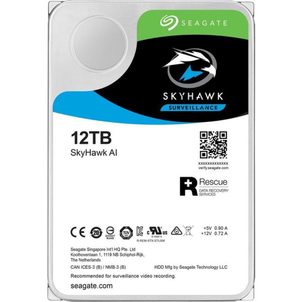 Seagate SkyHawk 3.5" 12TB 7200RPM Sata 256MB Disk ST12000VE0008 Sabit Diskler Fiyatı