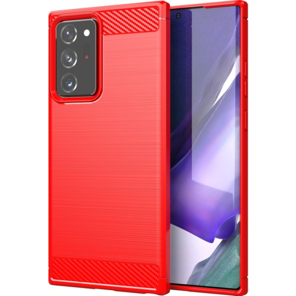 Seashell Digital 1.8mm Karbon Fiber Ince Damla Geçirmez Fırçalanmış Doku Samsung Galaxy Için Not 20 Ultra/not 20 Ultra 5g-Red Için (Yurt Dışından) Cep Telefonu Kılıfı Fiyatı