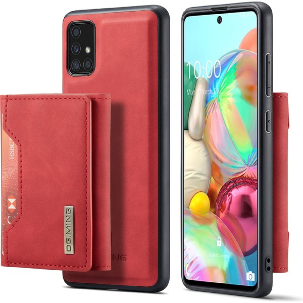 Seashell Digital 360 ° Güçlü Koruma Kablosuz Şarj Çıkarılabilir Cüzdan Samsung Galaxy A71 4g SM-A715-KIRMIZI (Yurt Dışından) - Kırmızı - 1 Cep Telefonu Kılıfı Fiyatı