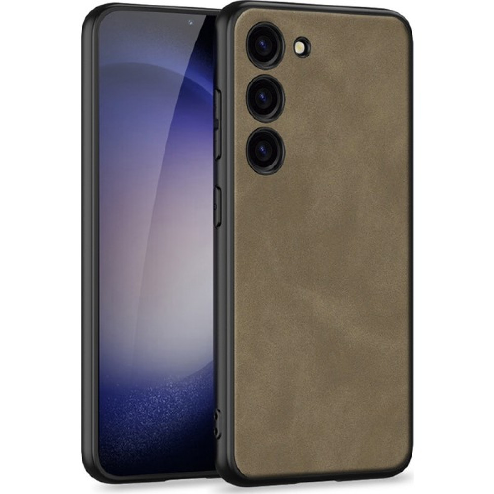 Seashell Digital Samsung Galaxy S23 Deri Kaplamalı Tpu+Pc Mat Telefon Kılıf Anti-Drop Kapak-Kahverengi (Yurt Dışından) - Kahverengi Cep Telefonu Kılıfı Fiyatı