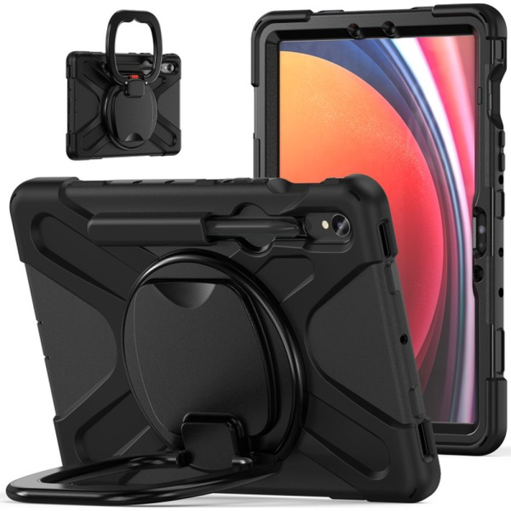 Seashell Digital Samsung Galaxy Tab S9 Fe s9 s8 s7 Sert Pc Yumuşak Silikon Döner Tablet Kılıfı (Yurt Dışından) - Siyah Tablet Kılıfı Fiyatı
