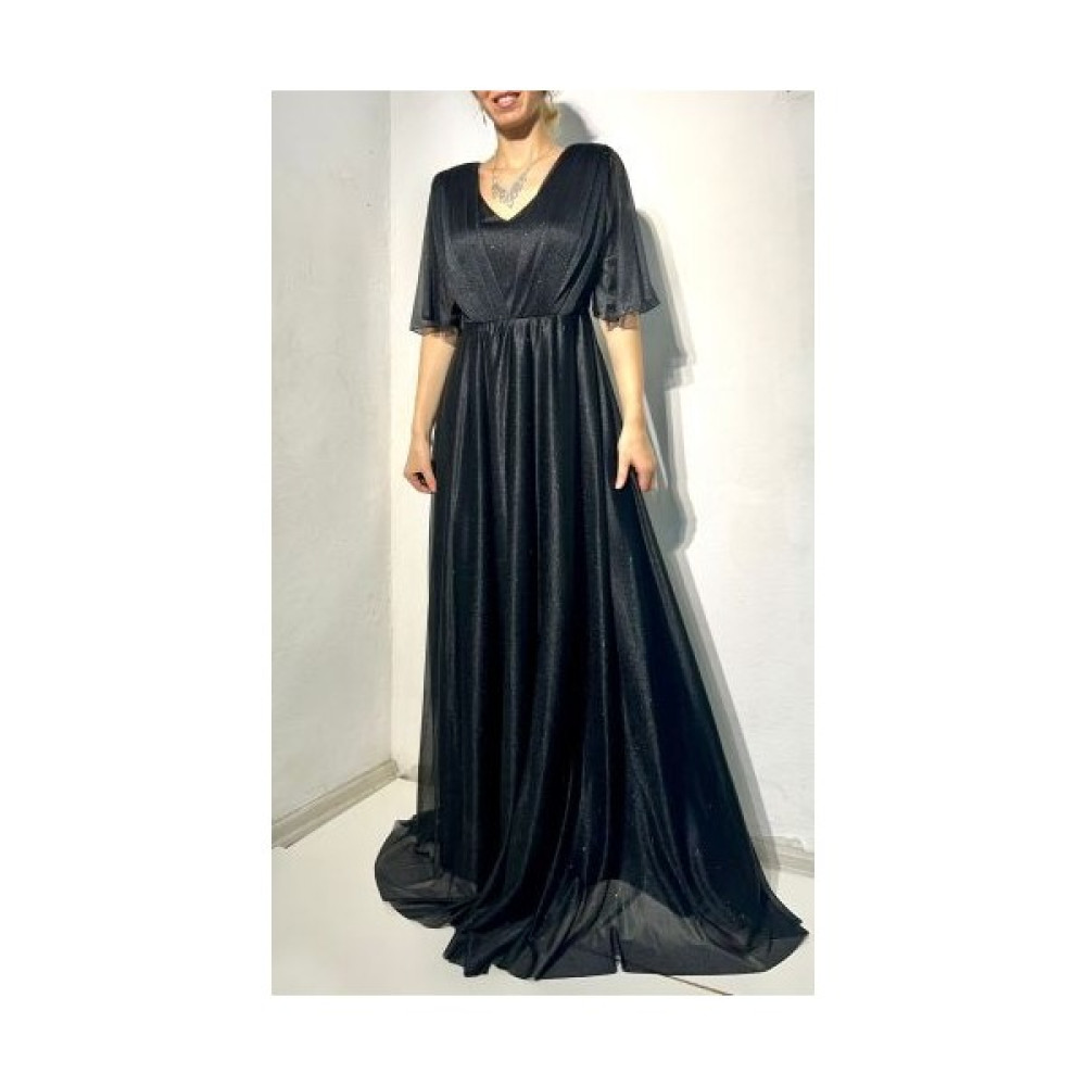 Seasons Butik Kadın Simli Siyah Büyük Beden Abiye Elbise Elbise Fiyatı