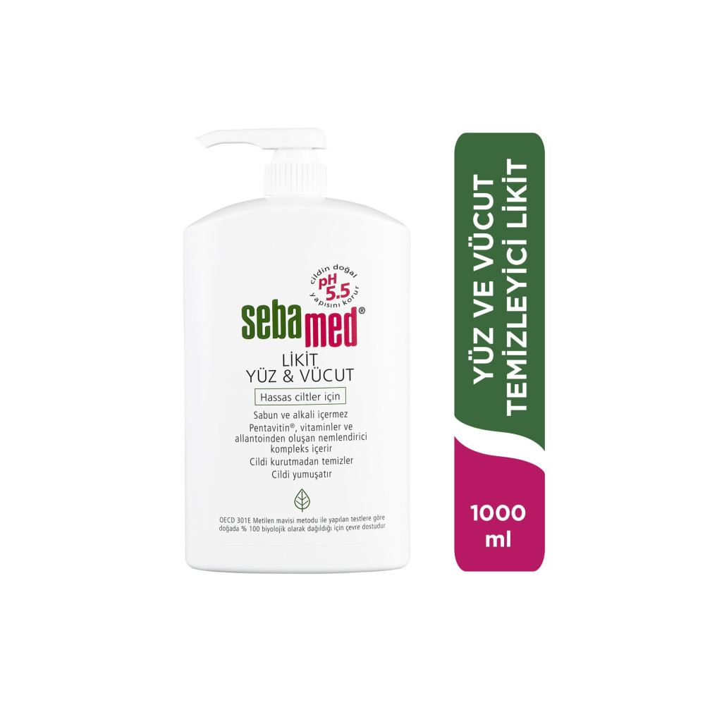 Sebamed Likit Yüz & Vücut Temizleme Jeli 1000 ml Cilt Temizleme ve Peeling Fiyatı