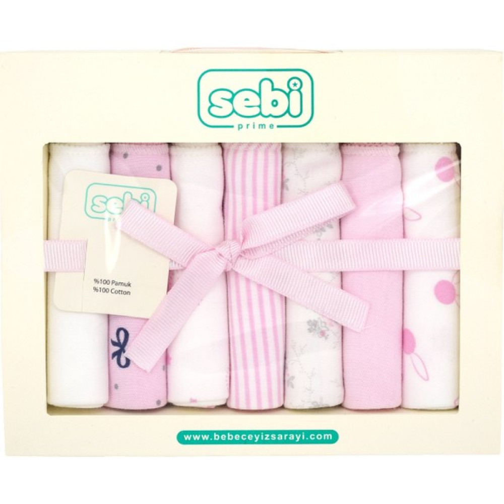 Sebi Bebe Bebek Ağız Mendili 7'li 2009 - Yenidoğan - Pembe - Gri Mama Önlüğü Fiyatı