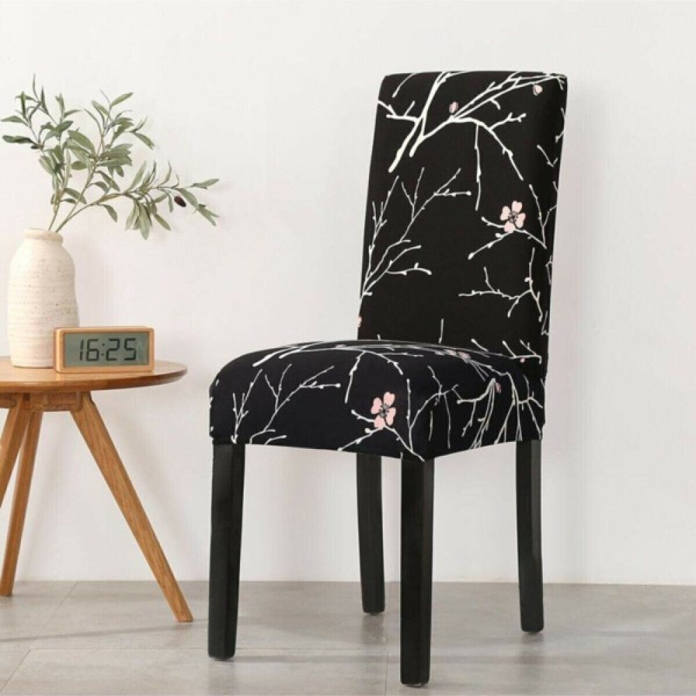 Şebnem Standart Dijital Baskılı Kadife Sandalye Örtüsü, Sandalye Kılıfı 6 Li Takim - 35 x 45 cm - Siyah Koltuk & Kanepe Örtüsü Fiyatı