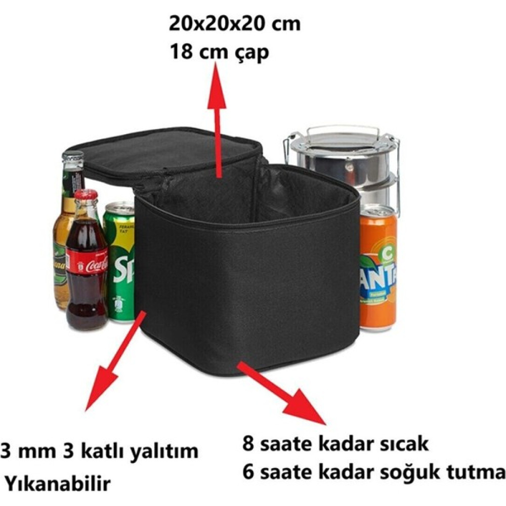 Sebura Yalıtımlı Yemek Taşıma Çantası/soğuk Sıcak Tutucu Sefer Tası/öğle Yemeği Yemek Kutusu/yalıtımlı Piknik Çantası Beslenme Çantası Fiyatı