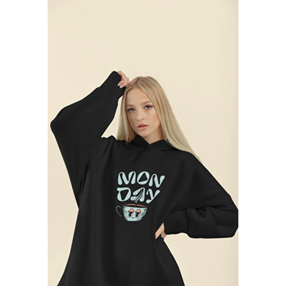 Seburam Kadın Bol Kalıp 3 Iplik Içi Tüylü Kışlık Hoodie Sweatshirt Bayan Sweatshirt Fiyatı