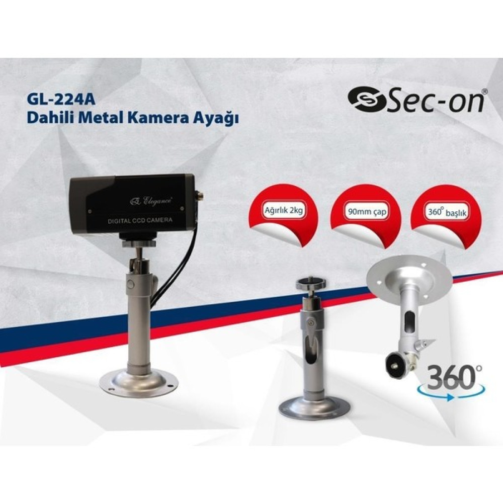 Sec-On GL-224A Dahili Metal Kamera Ayağı Güvenlik Kamerası Aksesuarları Fiyatı