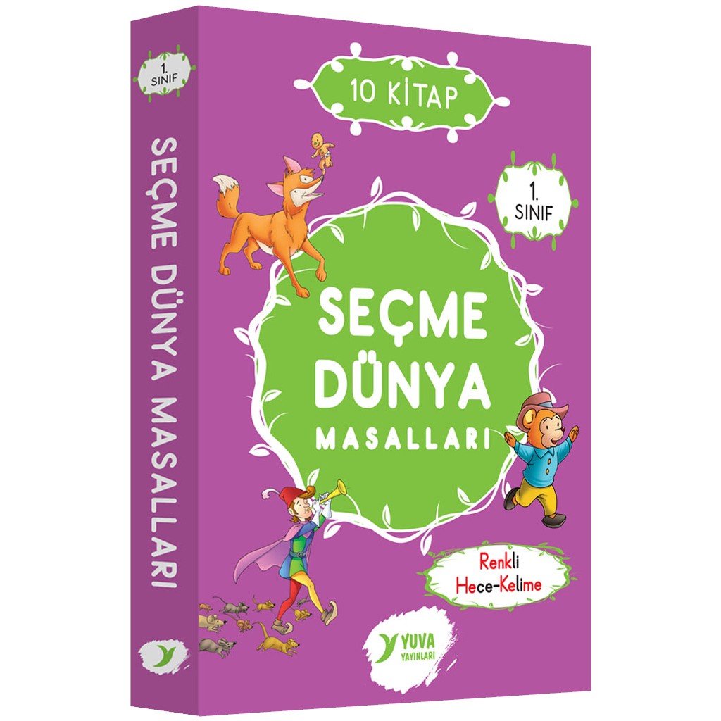 Seçme Dünya Masalları (Renkli Heceli) 1.sınıf 10 Kitap (Ciltli) Diğer Fiyatı