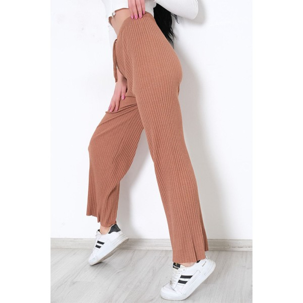 Secret Moda Yüksek Bel Yumuşacık Fitilli Beli Lastikli Günlük Rahat Kadın Pantolon Yavruağzı Kadın Pantolon Fiyatı