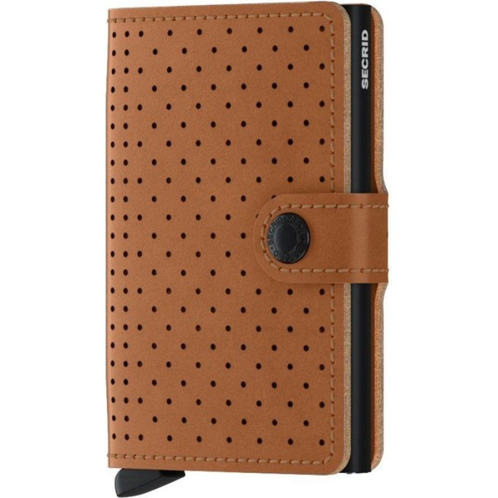 Secrid Miniwallet Perforated Cognac , N/a - %100 Orjinal Avrupa Derisi Cüzdan Bayan Cüzdan Fiyatı