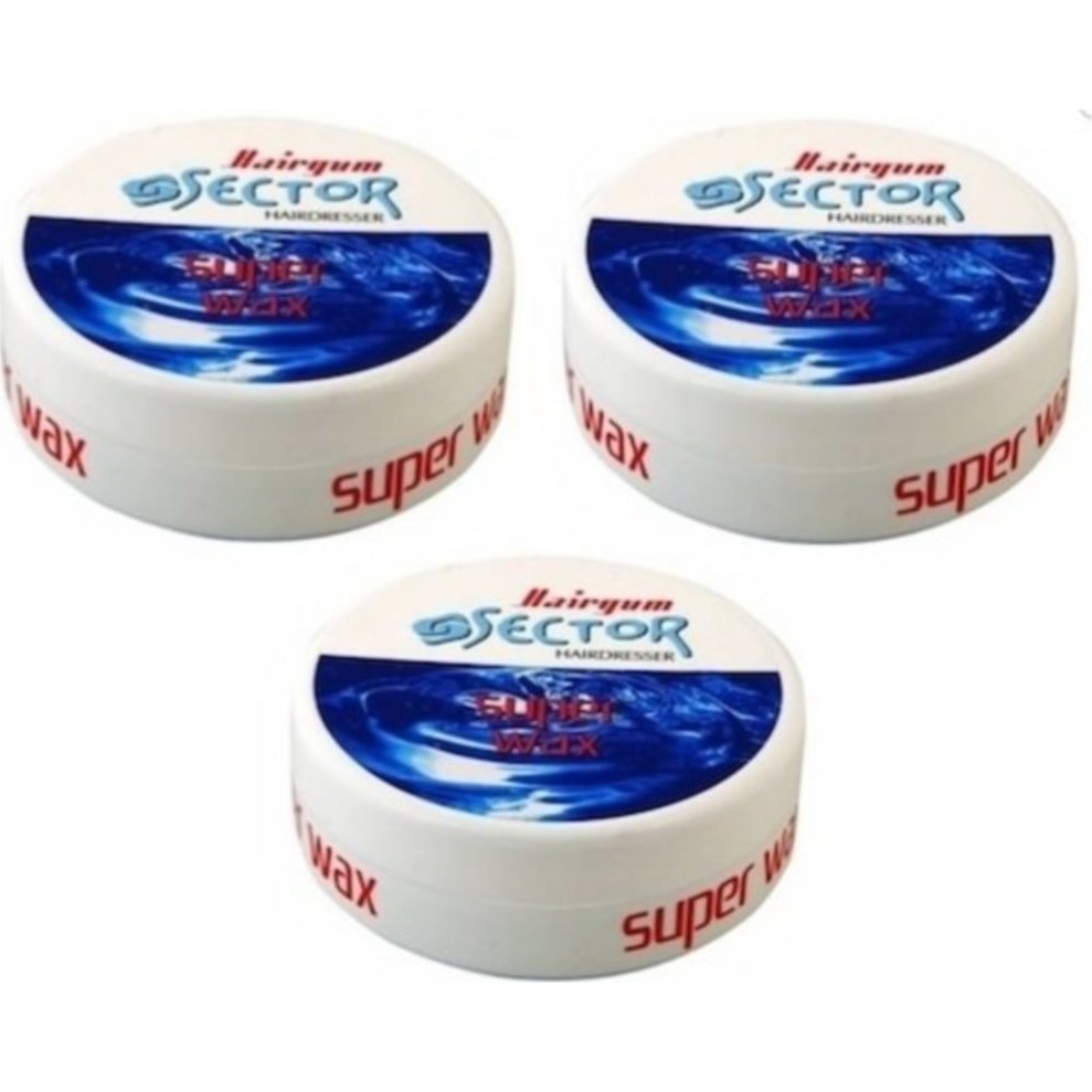 Sector Wax Super Vax Balmumu 150 ml x 3 Ultra Güçlü Saç Şekillendirme Seti Diğer Fiyatı