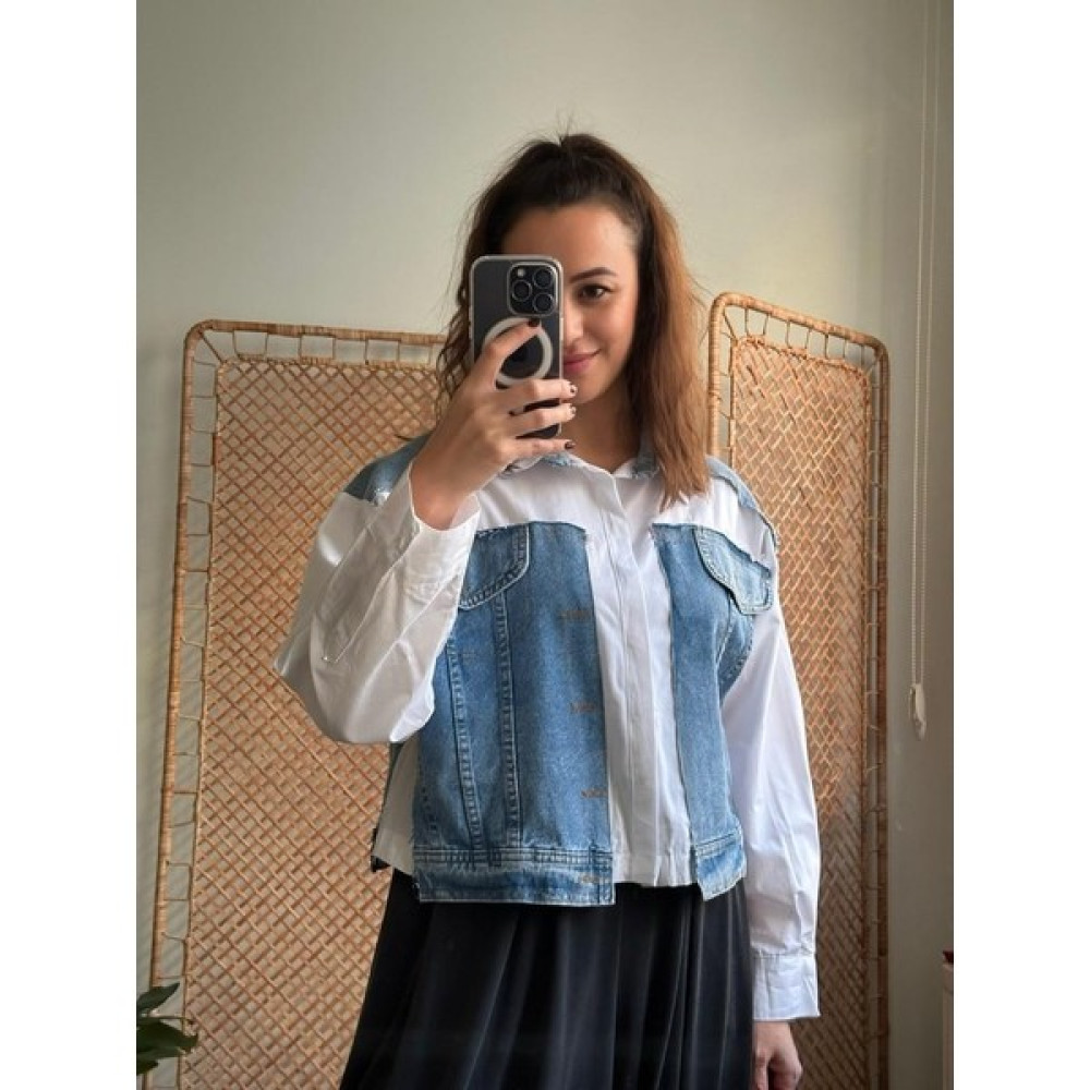 Seda Aslan Butik Jean Detay Tasarım Gömlek&ceket Kadın Gömlek Fiyatı