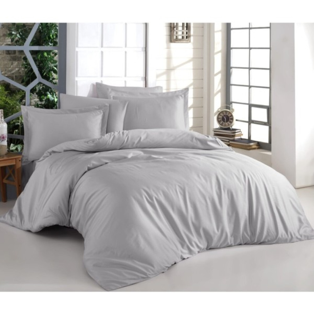 Sedali Home Çarşafı Lastikli Açık Gri Renk Battal Boy Nevresim Takımı - 200 x 230 cm Nevresim Takımı Fiyatı